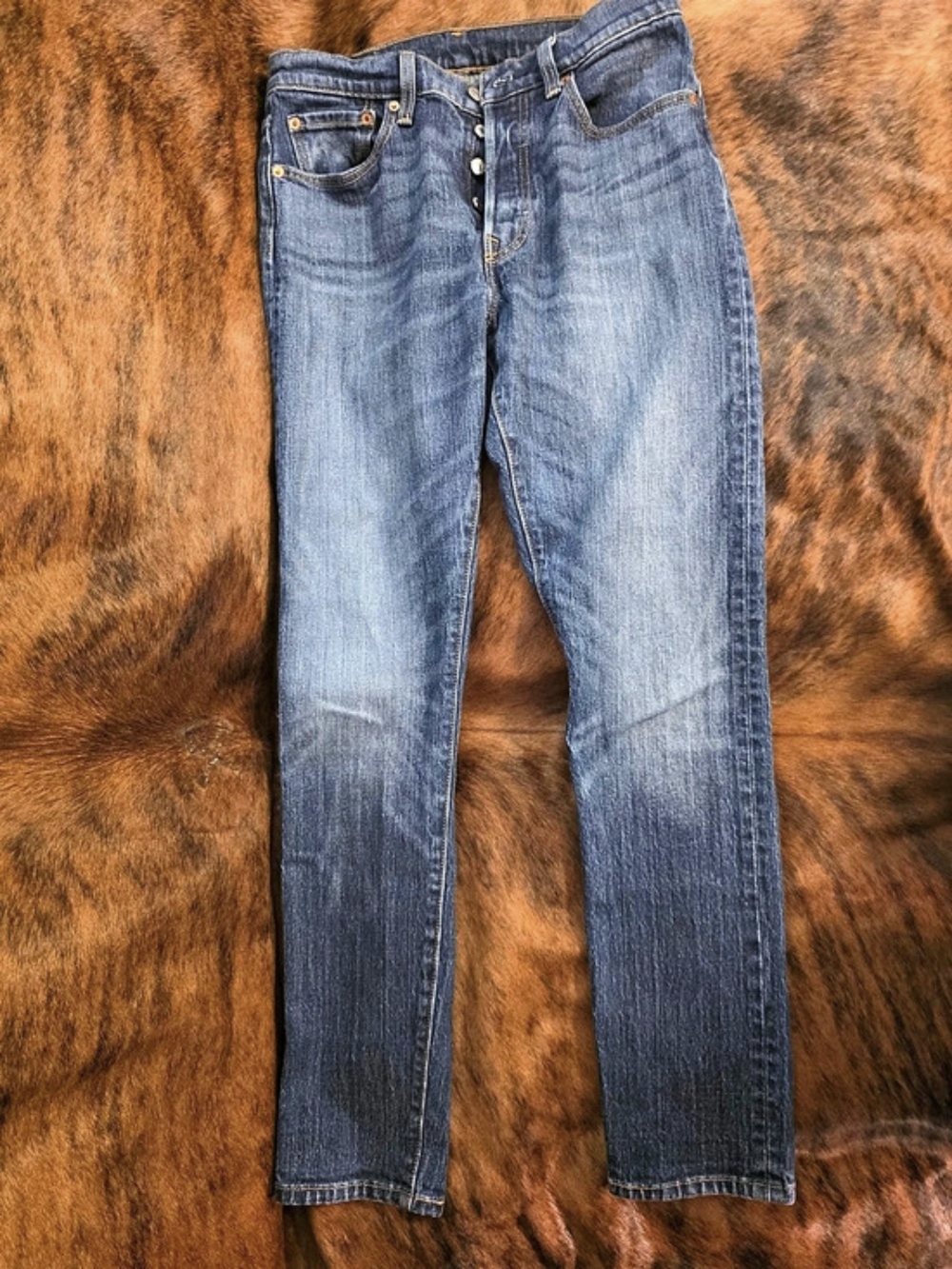 Women's Levi's 501 Skinny Jeans Skinny Fit Blue 27/30 Button Fly